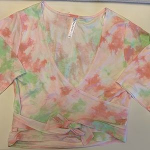 Fabletics wrap top, large